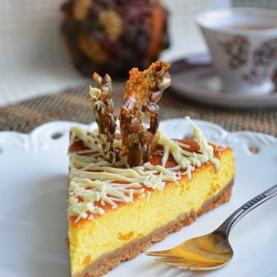 Тыквенный чизкейк с белым шоколадом