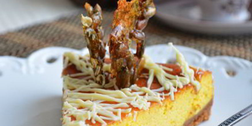 Рецепт тыквенного чизкейка с белым шоколадом