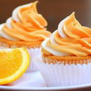 Рецепт Апельсиновых капкейков с творожным кремом