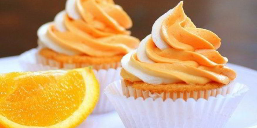 Рецепт апельсиновых капкейков с творожным кремом