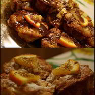 Рецепт Бисквитных кексов с яблоками и шоколадным кремом