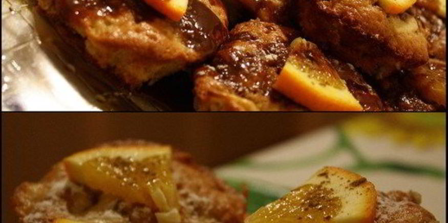 Рецепт бисквитных кексов с яблоками и шоколадным кремом