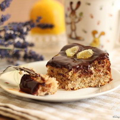 Быстрый ореховый кекс из 3 составляющих