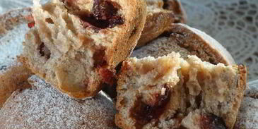 чайные кексы с клюквой