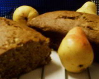 Грушевый кекс с орехами