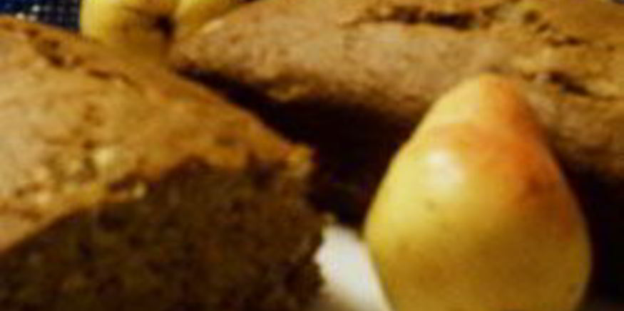 Рецепт грушевого кекса с орехами