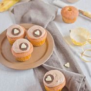 Рецепт Капкейков с двойным кремом Шоколад и бананы