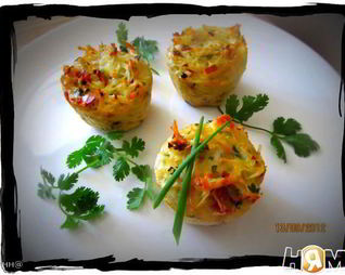 Картофельные кексы с беконом