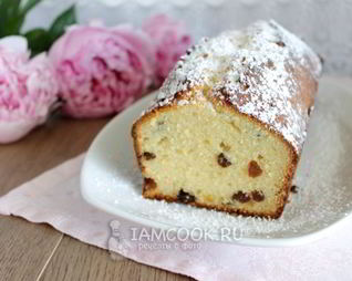 Кекс на сгущенке с изюмом