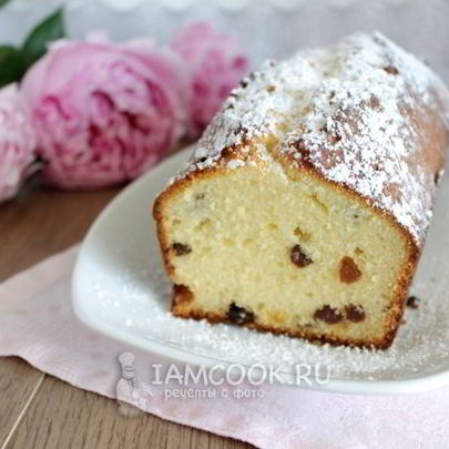 Кекс на сгущенке с изюмом