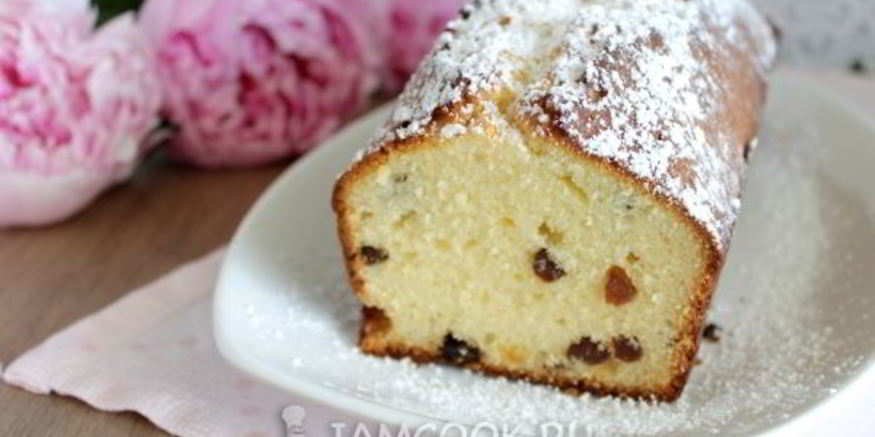 Рецепт кекса на сгущенке с изюмом