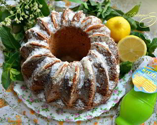 Кекс с ароматом лимона и мяты