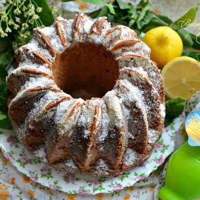 Кекс с ароматом лимона и мяты