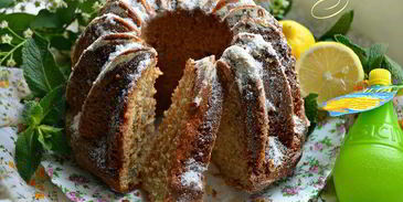 кекс с ароматом лимона и мяты