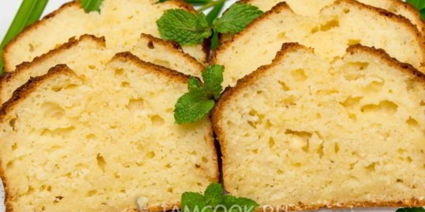 Рецепт кекса с кокосовой стружкой и белым шоколадом