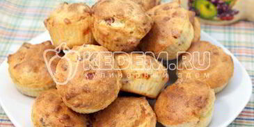 кексики с ветчиной и сыром