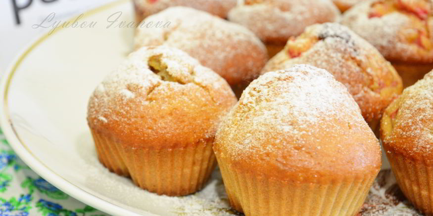 Рецепт кексов с ревенем