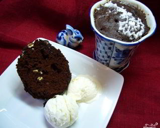 Кофейный кекс в микроволновке