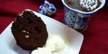 кофейный кекс в микроволновке