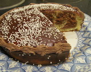 Мраморный кекс в мультиварке