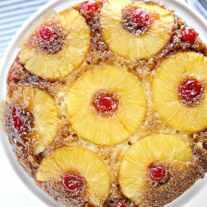 Перевернутый ананасовый кекс