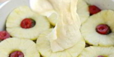 перевернутый ананасовый кекс