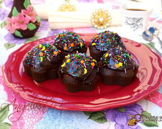 Постные кофейные кексы с шоколадом