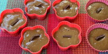 постные кофейные кексы с шоколадом