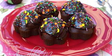 постные кофейные кексы с шоколадом