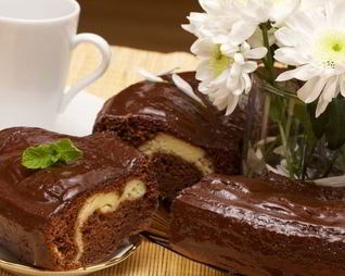 Шоколадно-творожный кекс