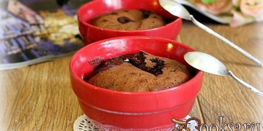 Рецепт шоколадного фондана в мультипечи