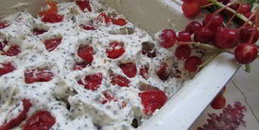 трехслойный кекс с вяленым кизилом