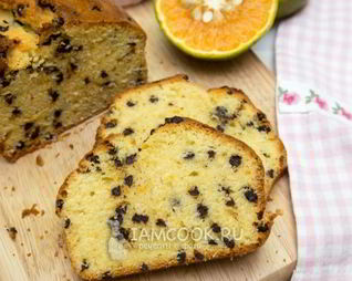 Цитрусовый кекс с шоколадом