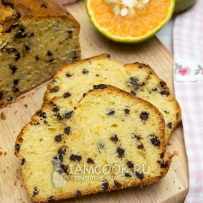 Цитрусовый кекс с шоколадом