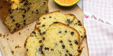 цитрусовый кекс с шоколадом