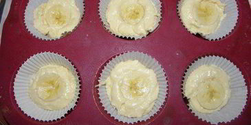 творожные кексы с шоколадом и бананом