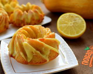 Тыквенные кексы с лимонным кремом