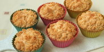 яблочные кексы со штрейзелем