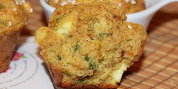 закусочные кексы с брынзой и зеленью