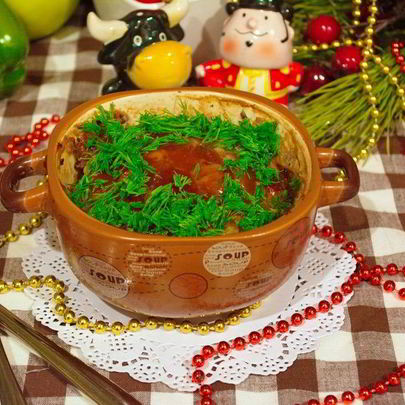 Американский мясной хлеб в горшочке