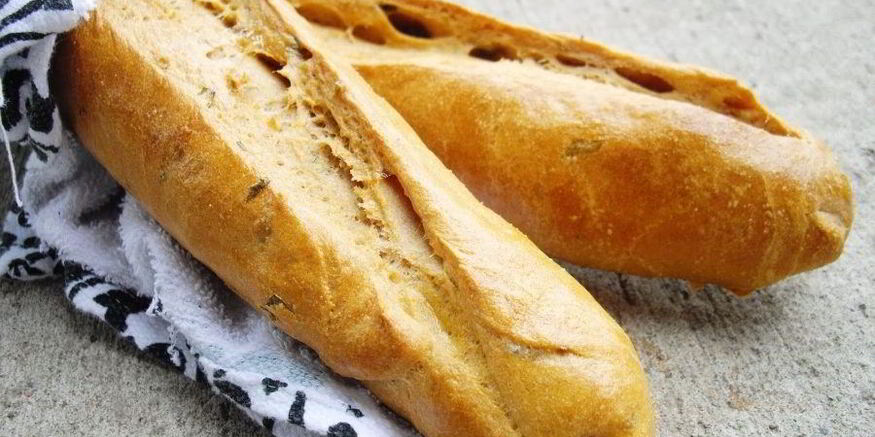 Рецепт багетов с зеленью