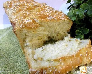 Домашний хлеб с сыром и укропом