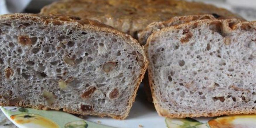 Рецепт хлеба с орехами и изюмом