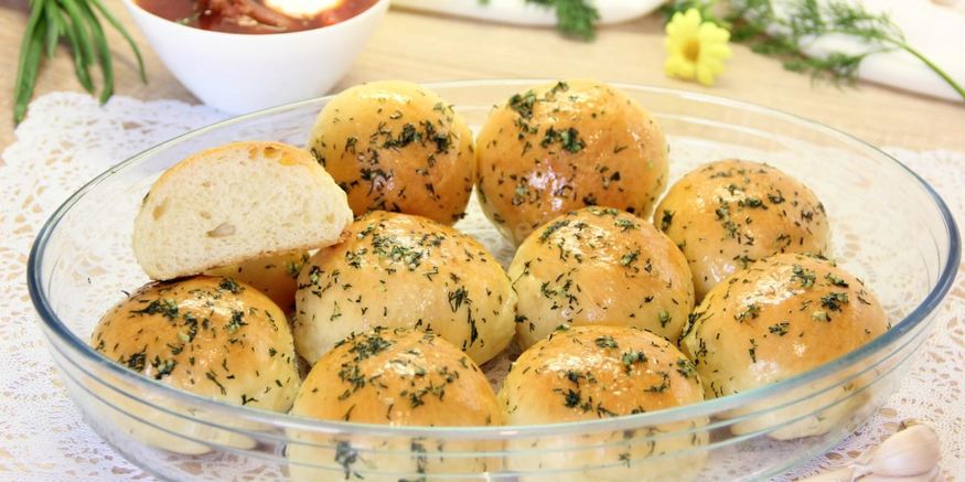 Рецепт пампушек с чесноком к борщу