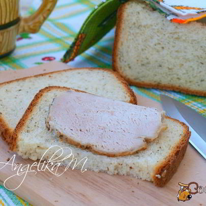 Пшеничный хлеб с сухой петрушкой в хлебопечке