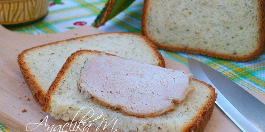 Рецепт пшеничного хлеба с сухой петрушкой в хлебопечке