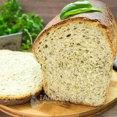 Шпинатный хлеб с цельнозерновой мукой в духовке