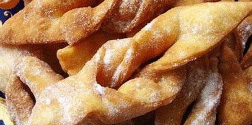 Рецепт хвороста с сахарной пудрой