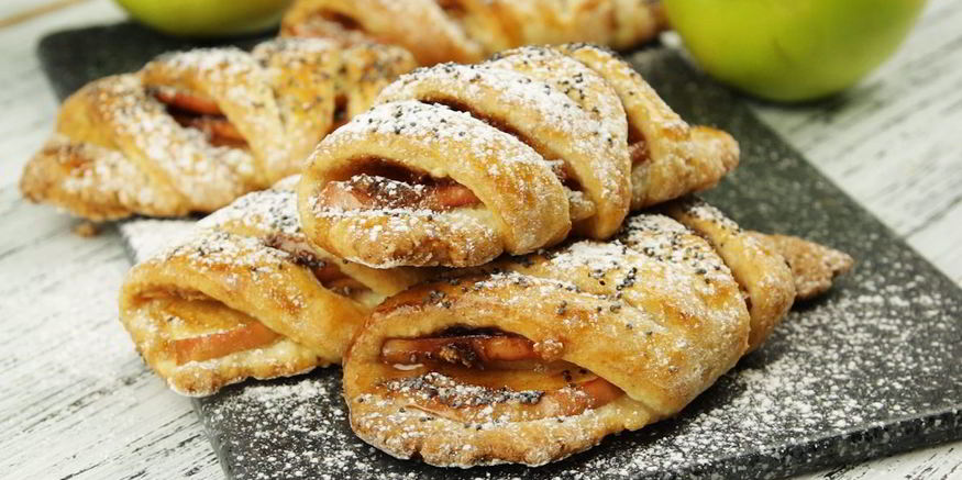 Рецепт конвертиков с яблоками
