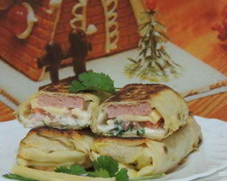 Горячий лаваш с начинкой